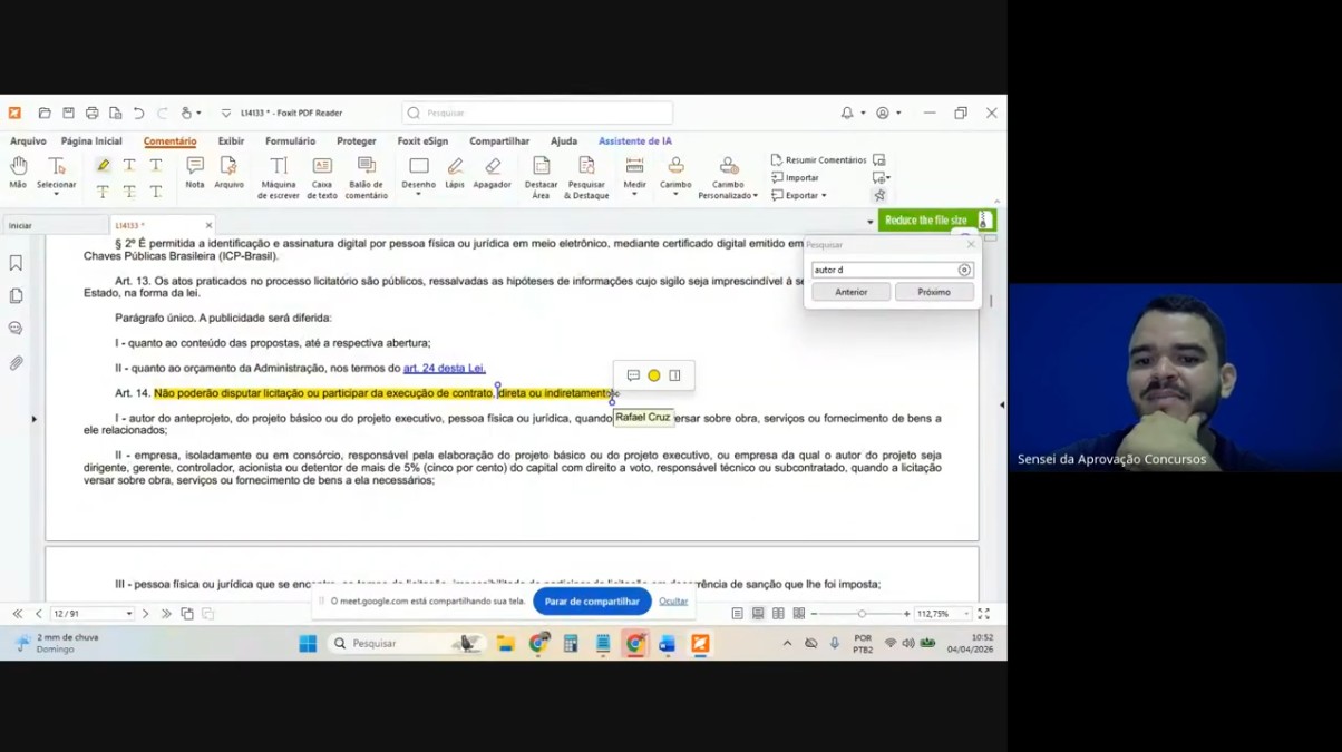 Encontros e Mentorias ao Vivo