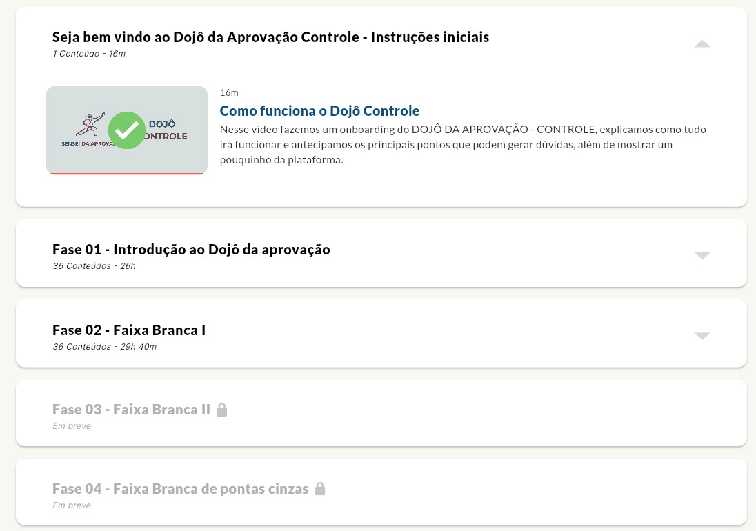 Plataforma Dojô Controle