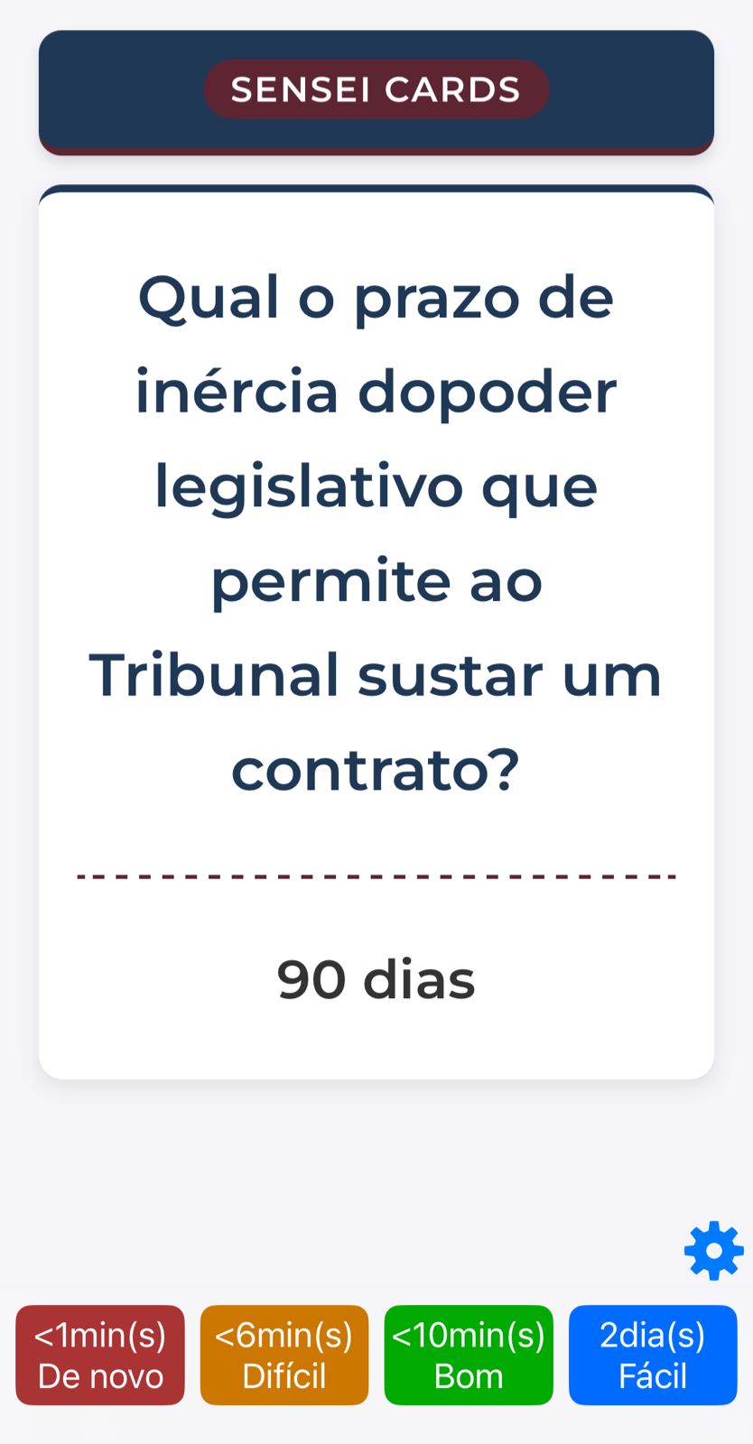 Revisão ativa com flashcards no celular